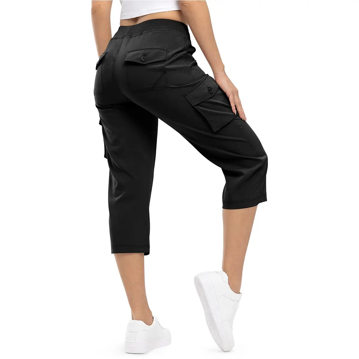 Women's Lightweight Hiking Capris: Quick-Dry. 6 Pockets. Loose Fit