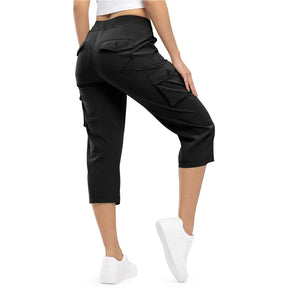 Women's Lightweight Hiking Capris: Quick-Dry. 6 Pockets. Loose Fit