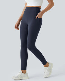 Butt Lifting Tummy Control Side Pocket High Waisted Shaping Training Leggings