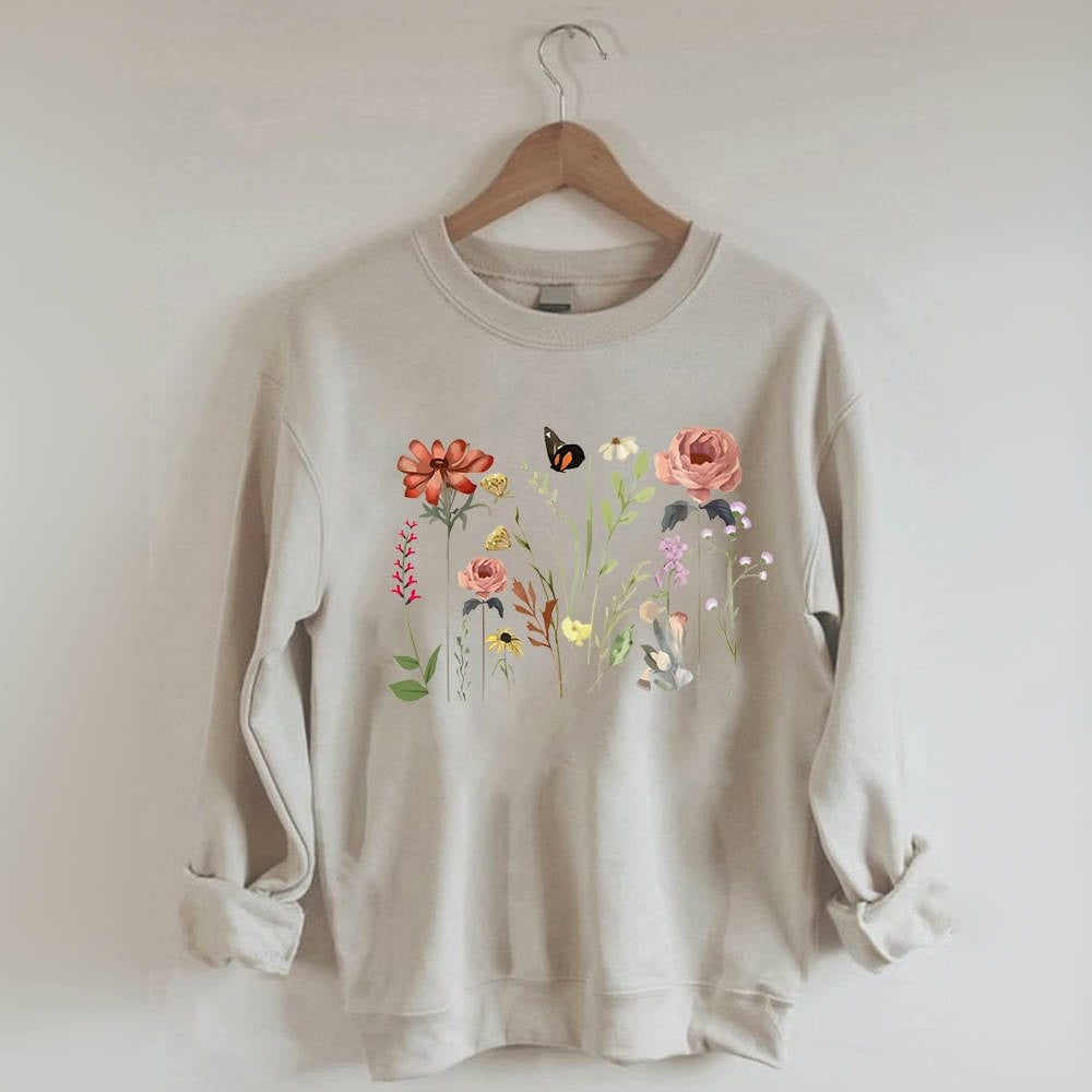 Vintage Wildflower Botanical Sweatshirt