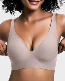 Seamless Deep V Push-Up Wireless Bra
