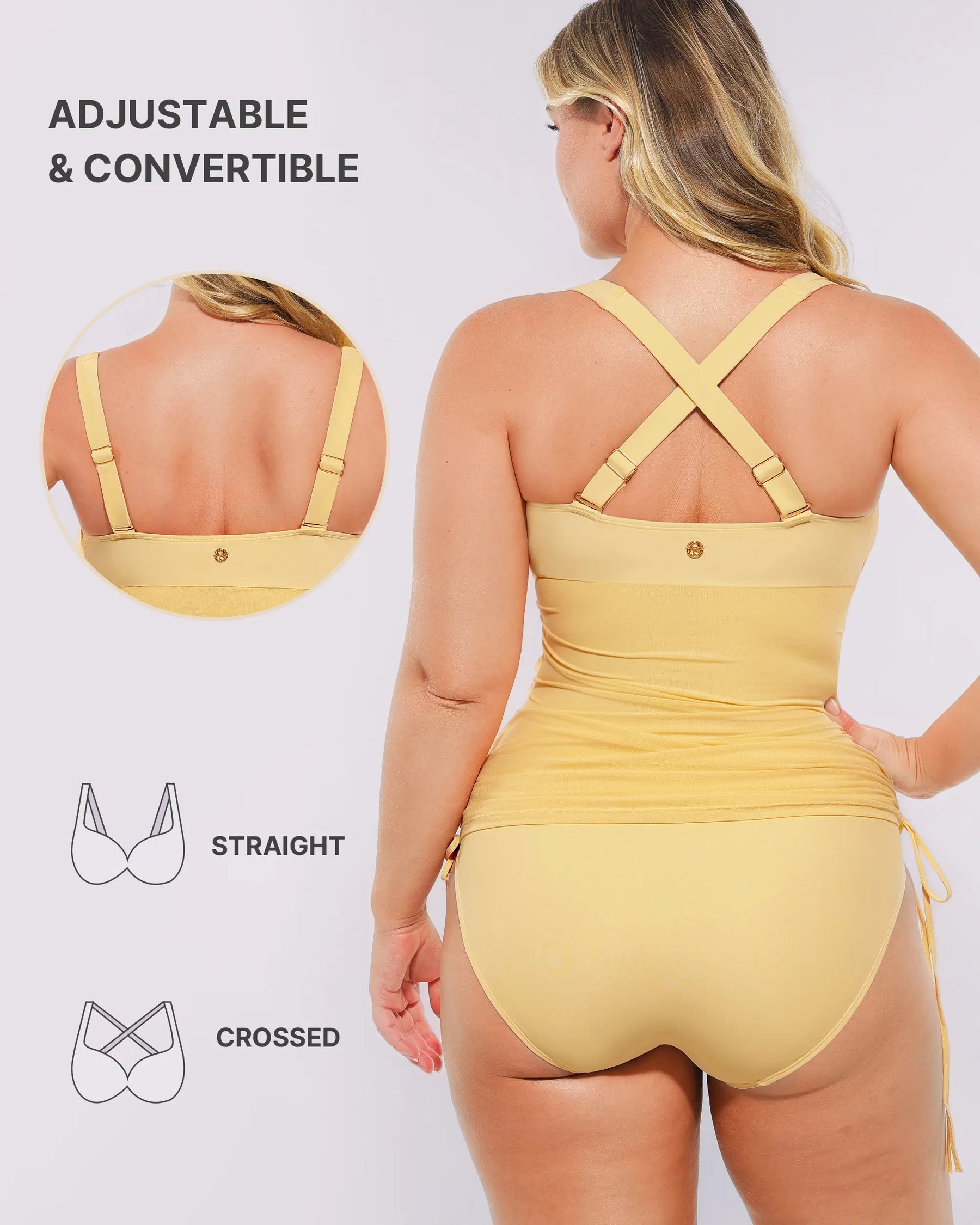 All-In-One Mesh Wrap Shaping Swimsuit