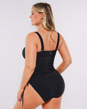 All-In-One Mesh Wrap Shaping Swimsuit