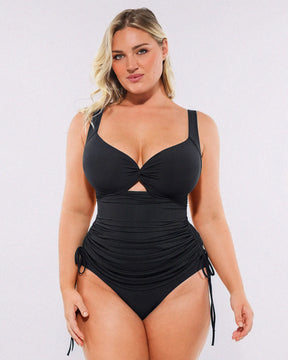 All-In-One Mesh Wrap Shaping Swimsuit
