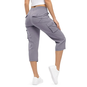 Women's Lightweight Hiking Capris: Quick-Dry. 6 Pockets. Loose Fit