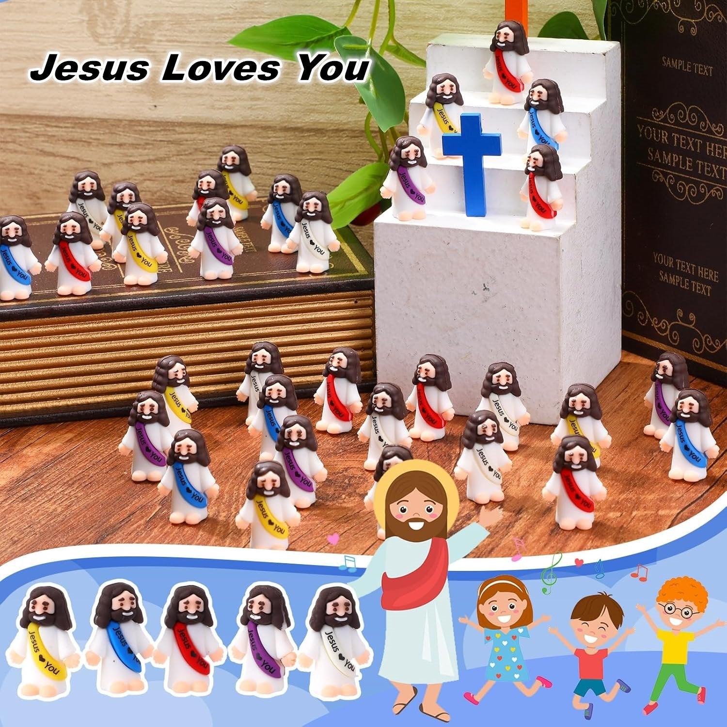 🔥Original Design Mini Jesus Figures Jesus Loves You