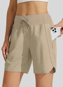 ⏰Hot Sale Women's Active 7 Inseam Athletic Long Running High Wasistband Shorts