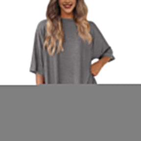 2025 Summer Casual Oversized Shirts Shorts Matching Women's Two Piece Lounge Set