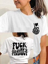 Wende-T-Shirt mit „Fuck Around And Find Out“-Print für Damen