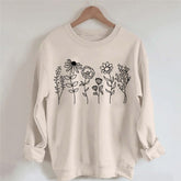 Sweat-shirt botanique de fleurs sauvages