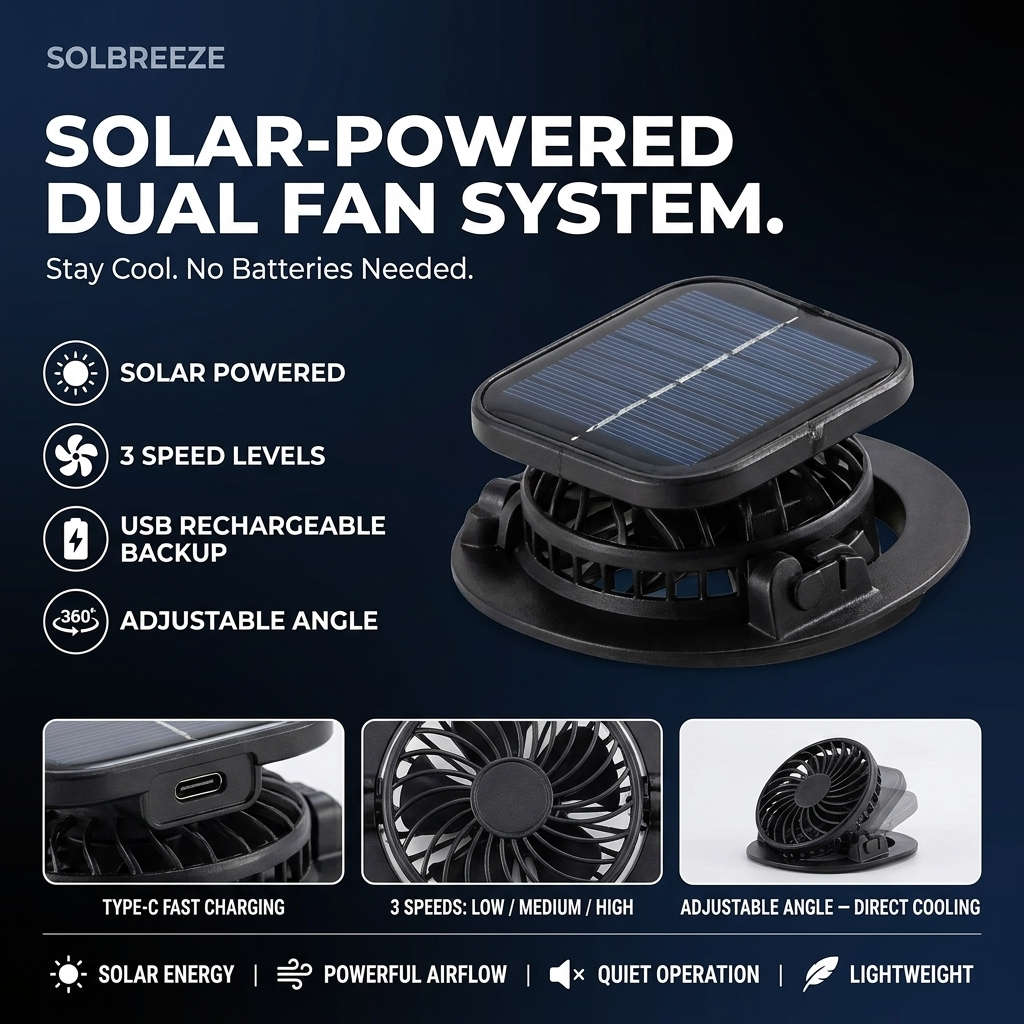 SolBreeze AirHat™ | Solar Powered Hat