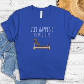 Comfort Colors Life Happens Pilates Helps T-shirt
