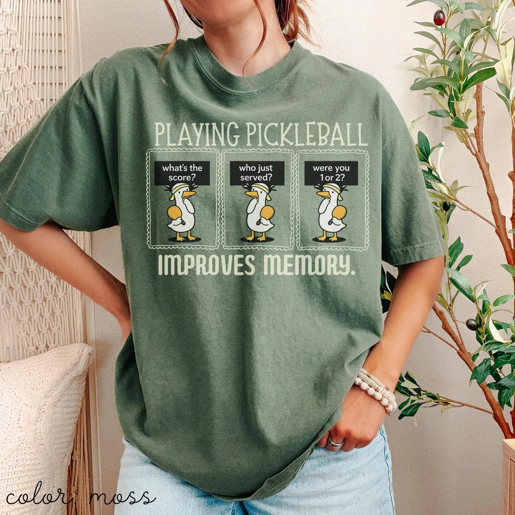 Comfort Colors Playing Pickleball Improves Memory T-shirt