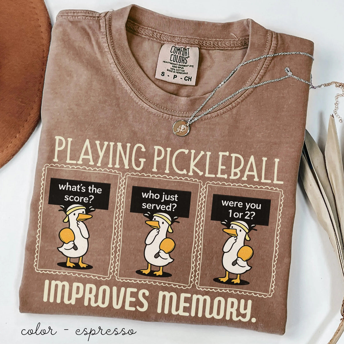 Comfort Colors Playing Pickleball Improves Memory T-shirt