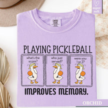 Comfort Colors Playing Pickleball Improves Memory T-shirt