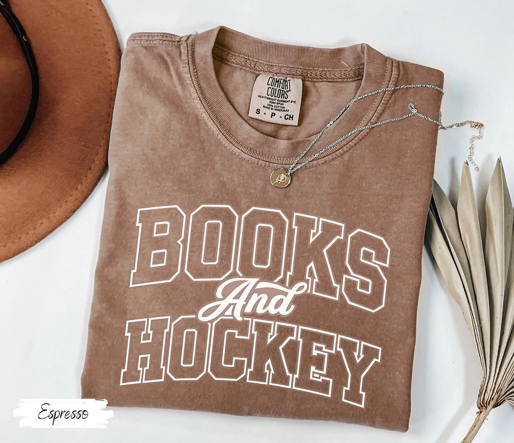 Comfort Colors Books And Hockey T-shirt
