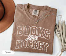 Comfort Colors Books And Hockey T-shirt