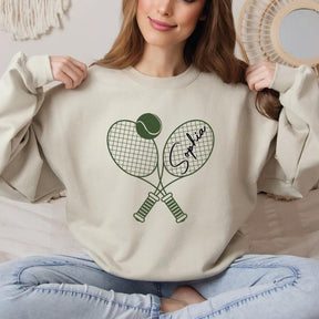Custom Name Tennis Sweatshirt, Tennis Player Gift