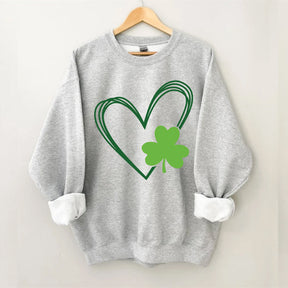 Sweat-shirt coeur de la Saint-Patrick