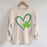 Sweat-shirt coeur de la Saint-Patrick