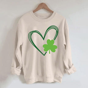 Sweat-shirt coeur de la Saint-Patrick