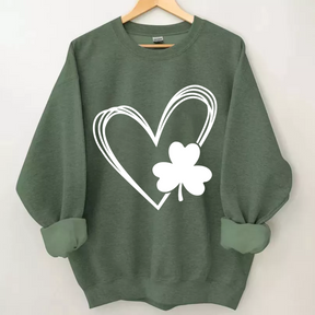 Sweat-shirt coeur de la Saint-Patrick