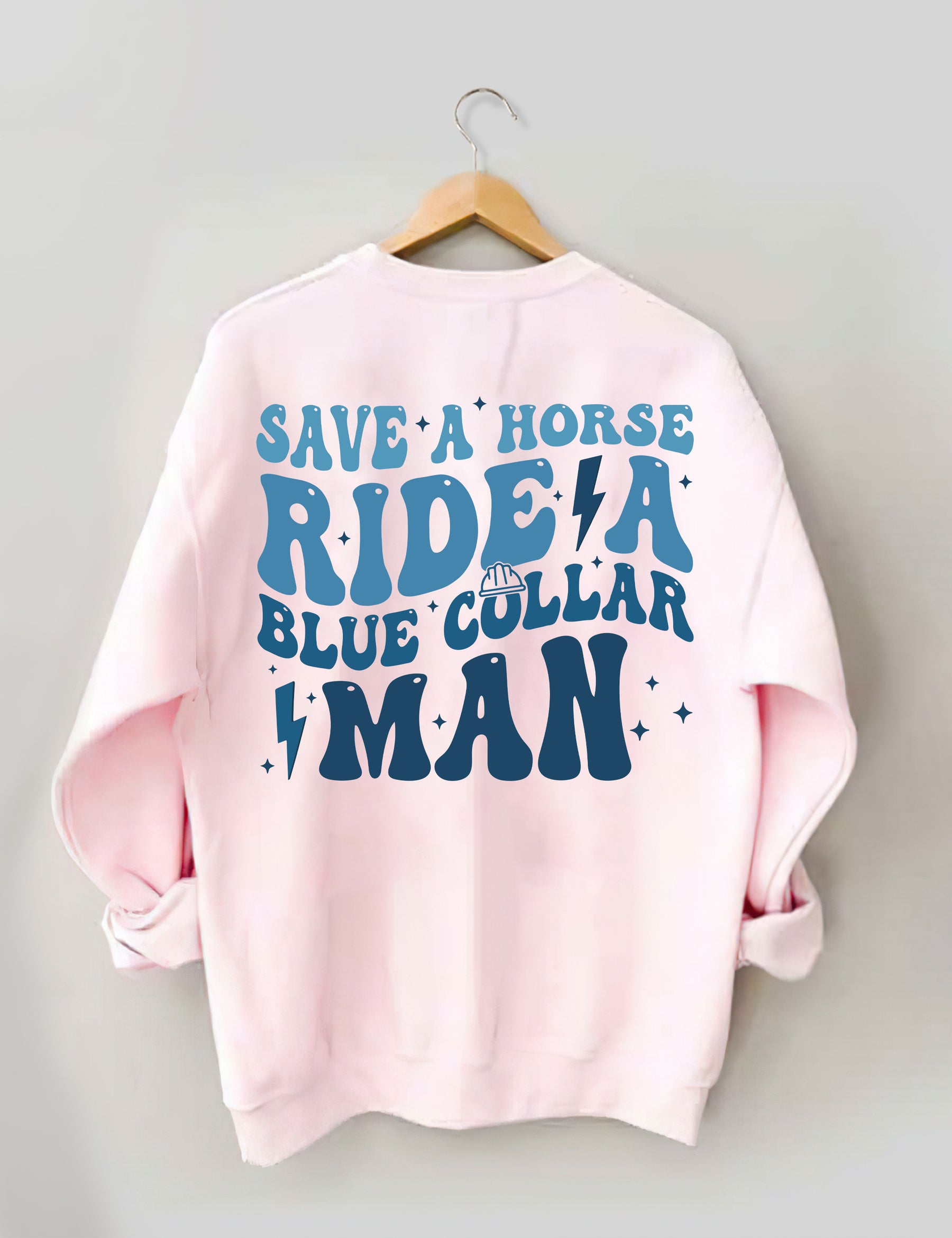 Save A Horse Ride A Blue Collar Herren-Sweatshirt