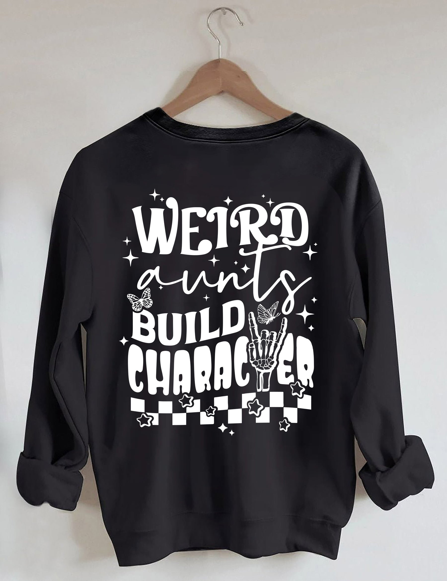 Sweat-shirt de personnage de construction de tantes étranges