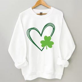 Sweat-shirt coeur de la Saint-Patrick