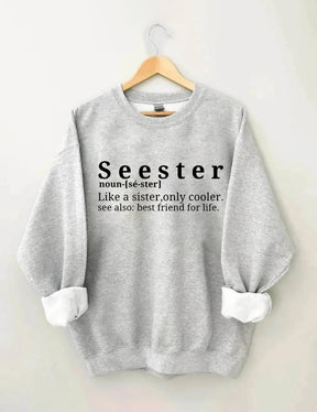 Sweat-shirt plus frais Seester Like A Sister Only
