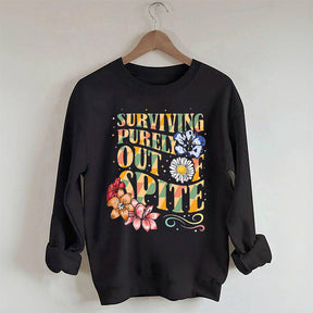 Sweat-shirt Survivre purement par dépit
