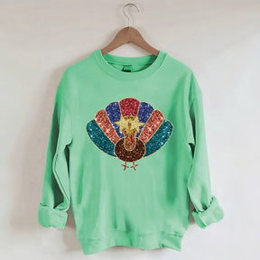 Sweat-shirt d'automne vintage dinde de Thanksgiving