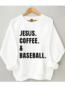Jesus Coffee Baseball Sweatshirt