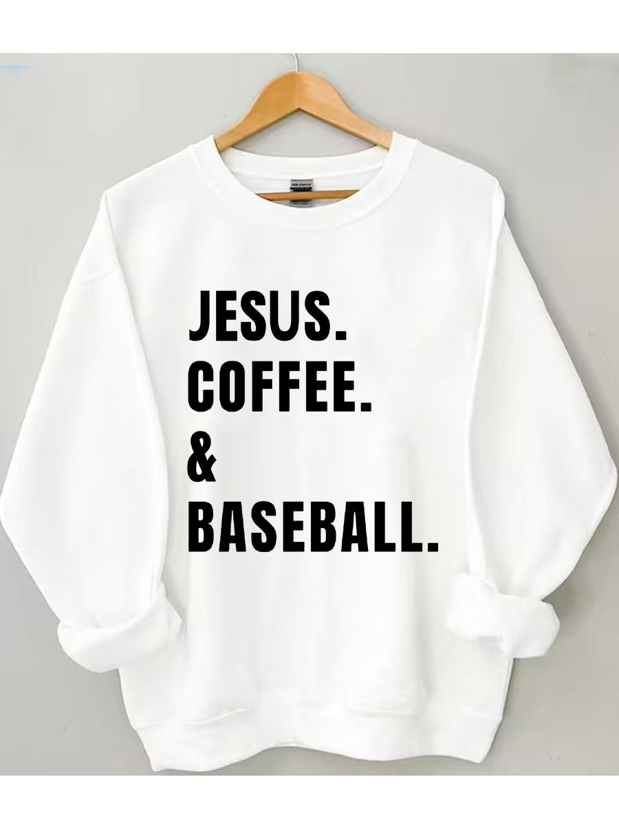Jesus Coffee Baseball Sweatshirt