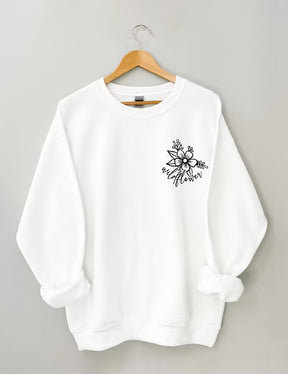 Sweat-shirt J'aime les fleurs sauvages