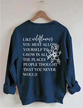 Sweat-shirt J'aime les fleurs sauvages
