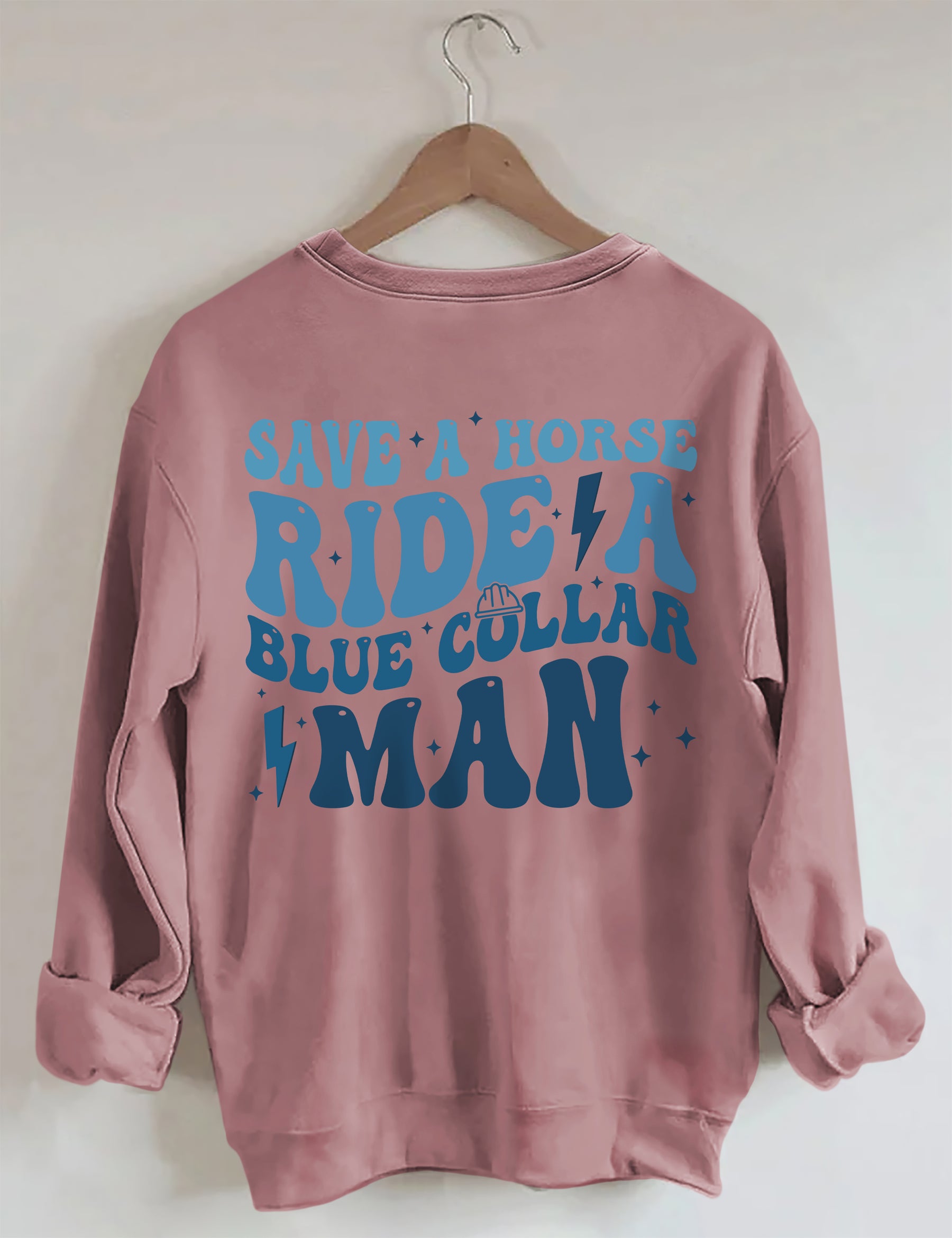 Save A Horse Ride A Blue Collar Herren-Sweatshirt