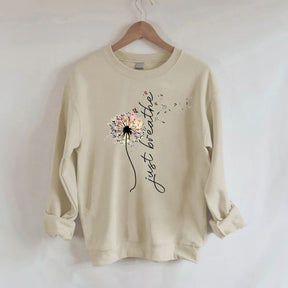 Just Breathe Print Sweatshirt