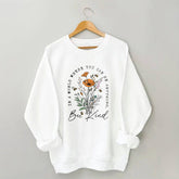 Bee Kind Floral Print Sweatshirt