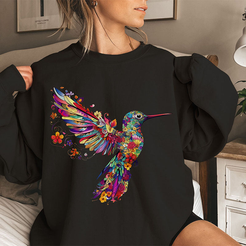 Sweat-shirt Colibri amoureux des oiseaux