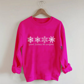 Répandez la gentillesse comme le sweat-shirt des flocons de neige