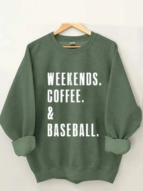 Sweat-shirt café et baseball du week-end