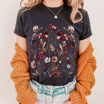 T-shirt à fleurs pressées Cottagecore