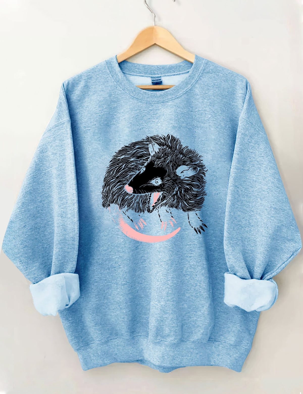 Sweat-shirt décontracté à imprimé opossum