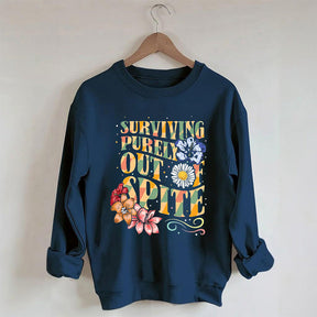 Sweat-shirt Survivre purement par dépit