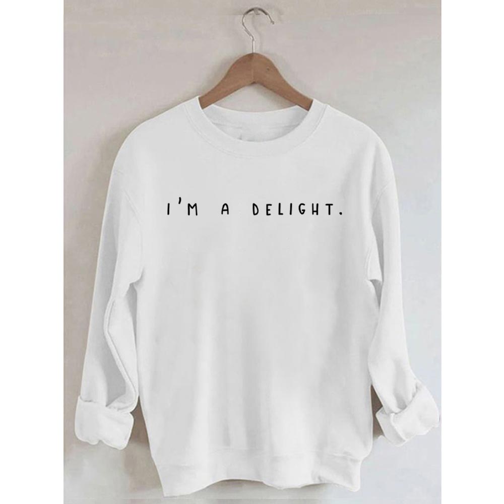 I'm A Delight Printed Sweatshirt
