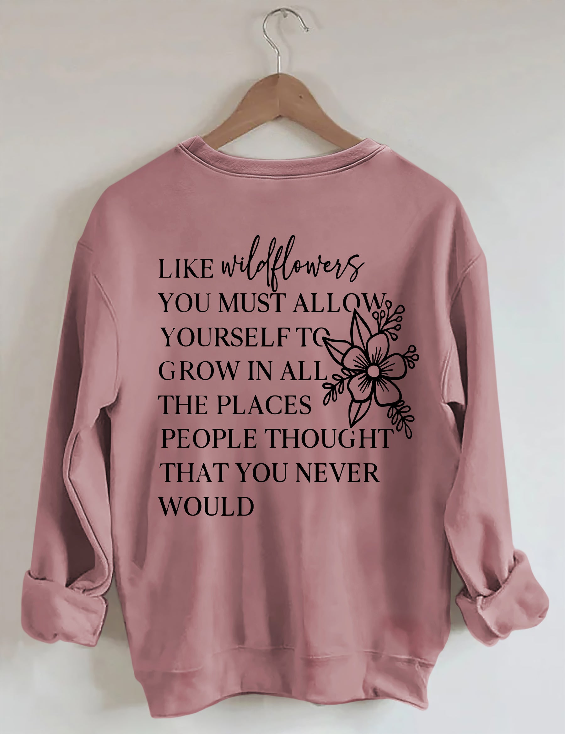 Sweat-shirt J'aime les fleurs sauvages