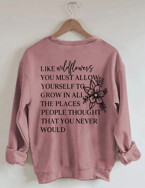Sweat-shirt J'aime les fleurs sauvages