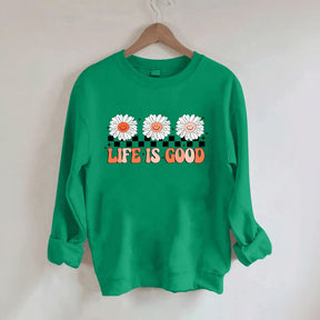 Alphabet Printed Flower Sweatshirt
