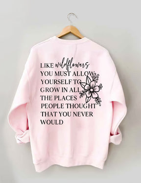 Sweat-shirt J'aime les fleurs sauvages